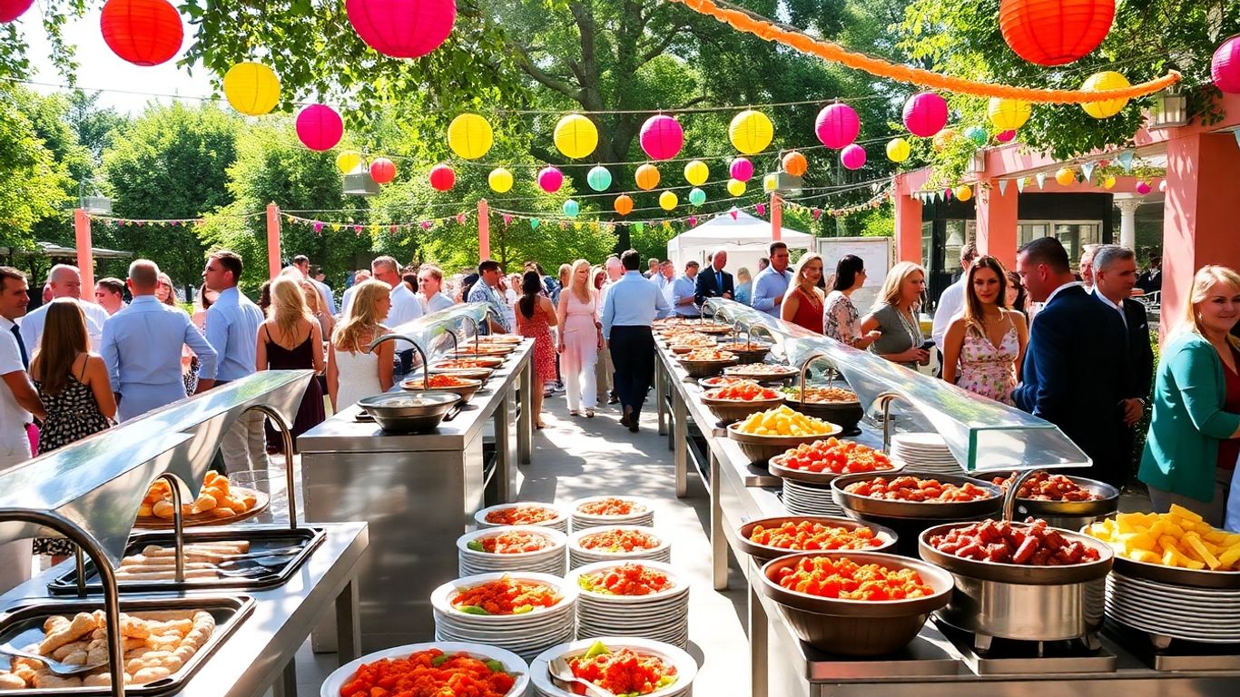 จัดเลี้ยงบุฟเฟ่ต์นอกสถานที่ อาหารอร่อย บรรยากาศดี