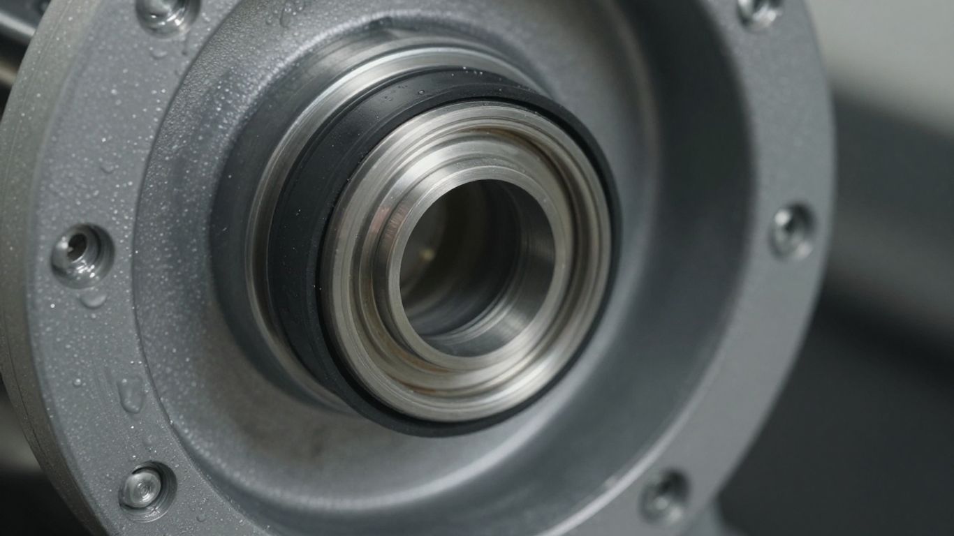 Close-up of a water pump seal