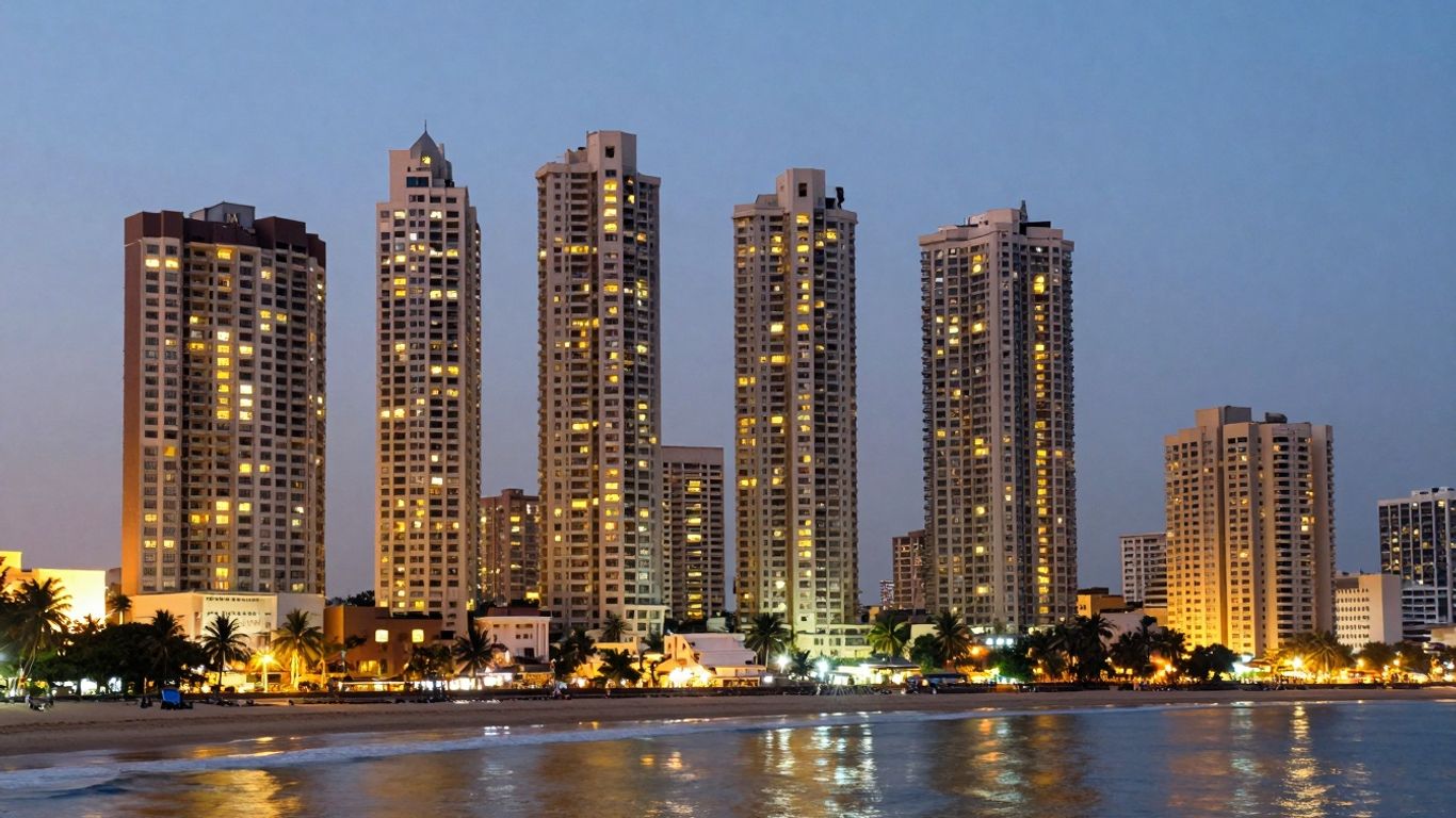 Mumbai Skyline With Runwal Developers' Modern Buildings.