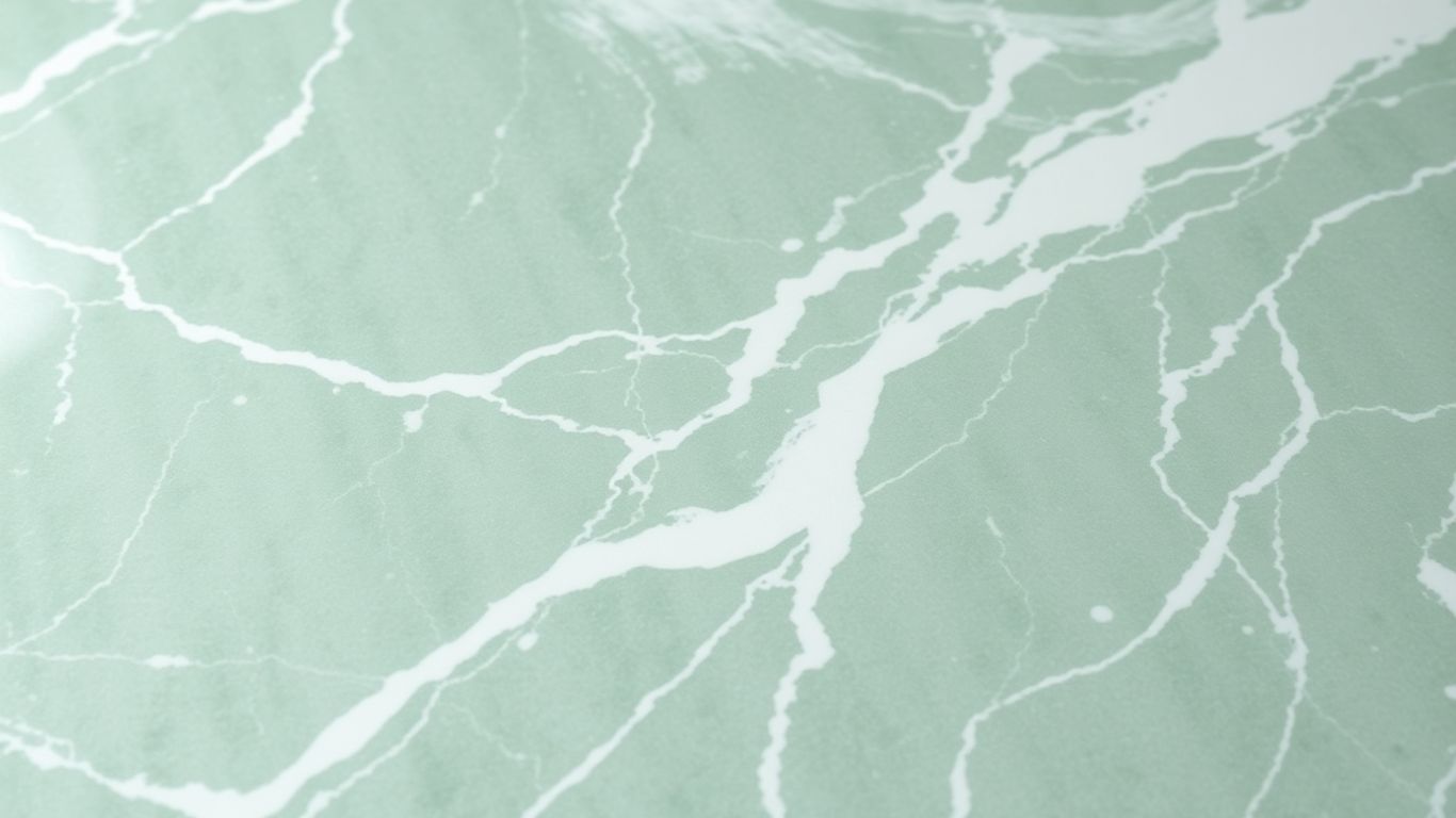 Polished Ming Green marble tile with subtle white veining.