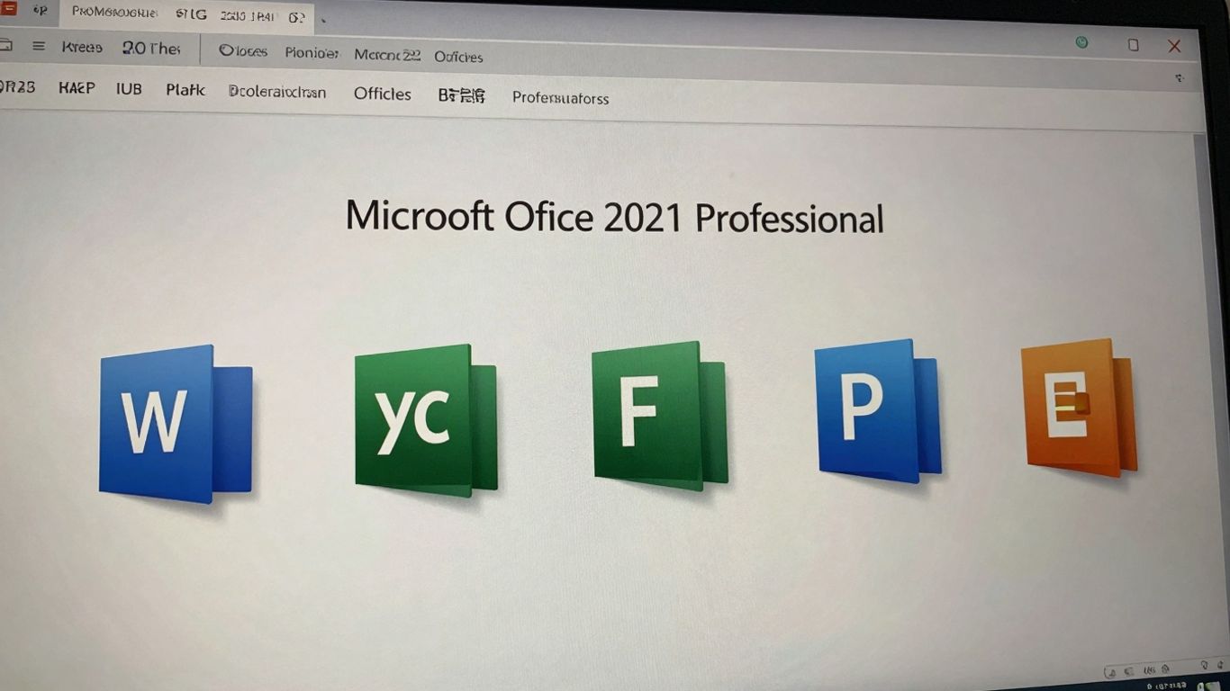 Licencia de Office 2021 Profesional en pantalla de computadora.