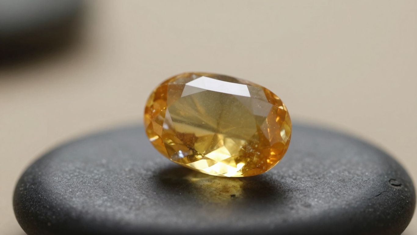 Golden topaz crystal used in meditation and mindfulness practices.