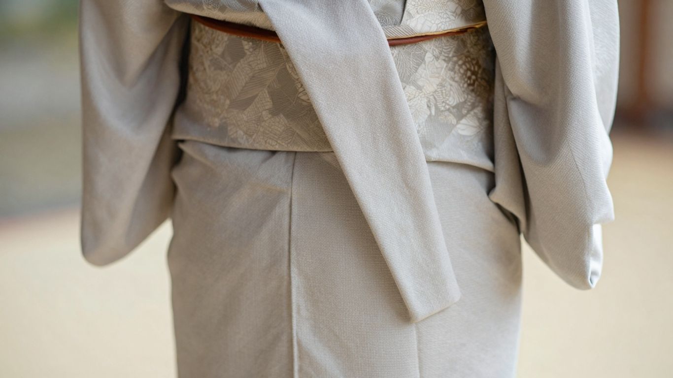 Traditional Japanese trousers with elegant drape and texture.
