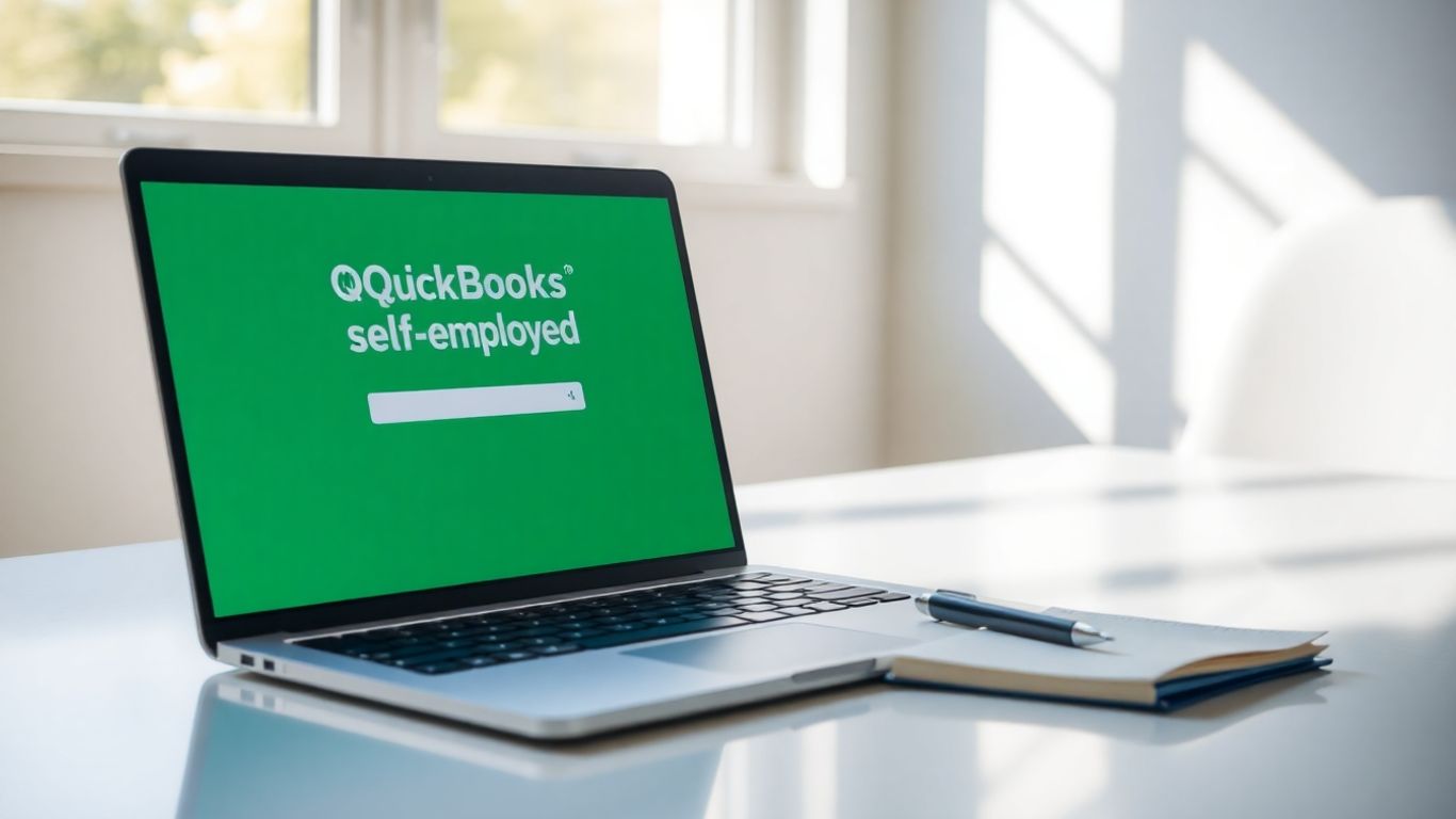 QuickBooks Self-Employed software on a laptop screen.