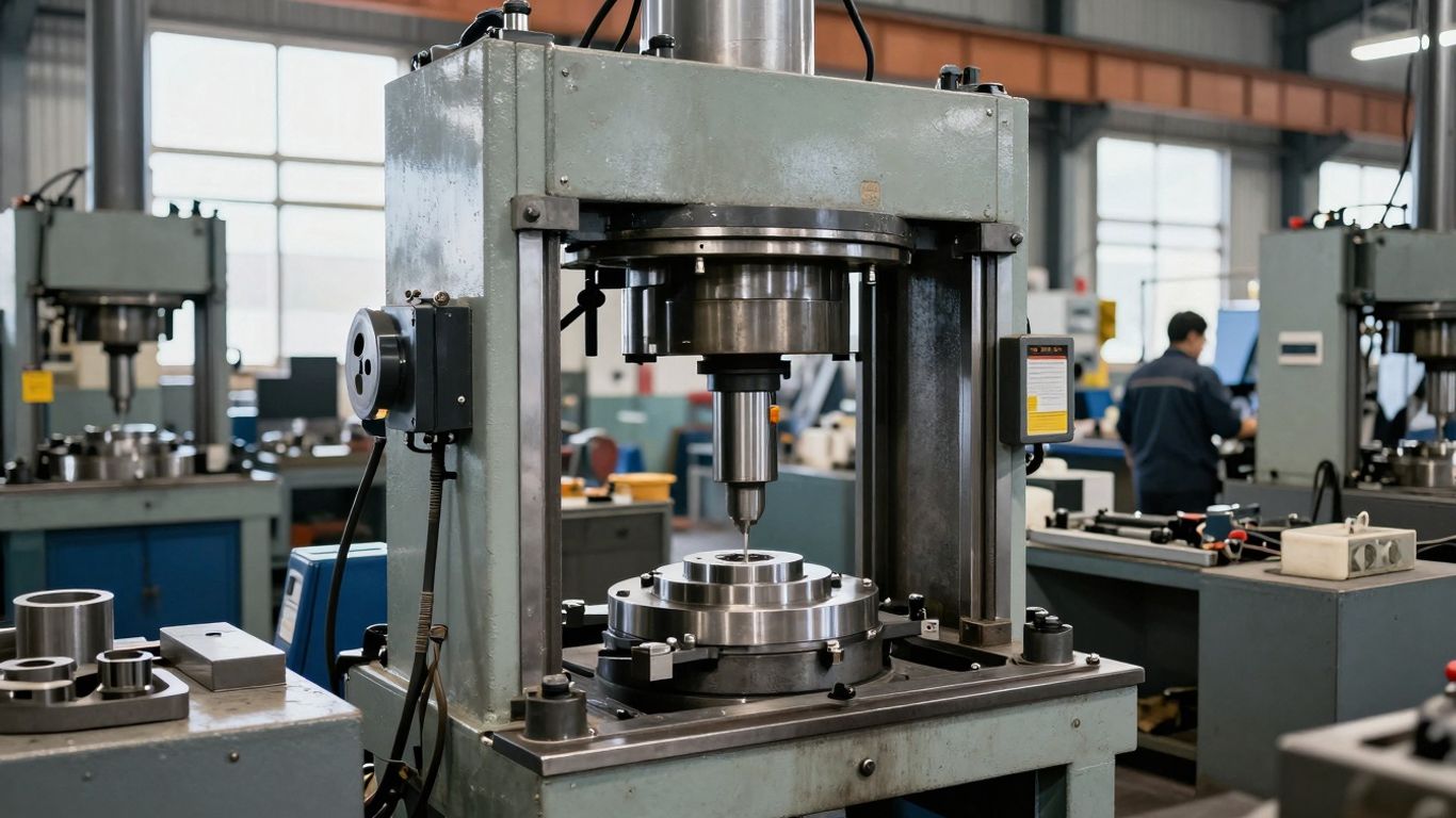 Presse hydraulique dans une usine