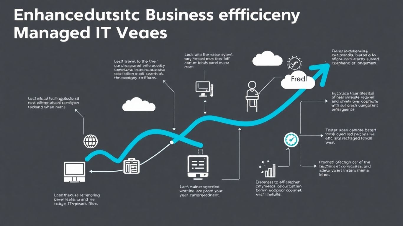 Infographic on business efficiency and managed services