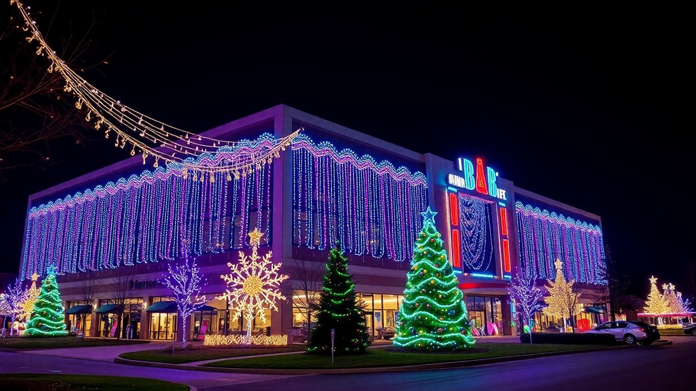 Ballwin commercial Christmas lights display