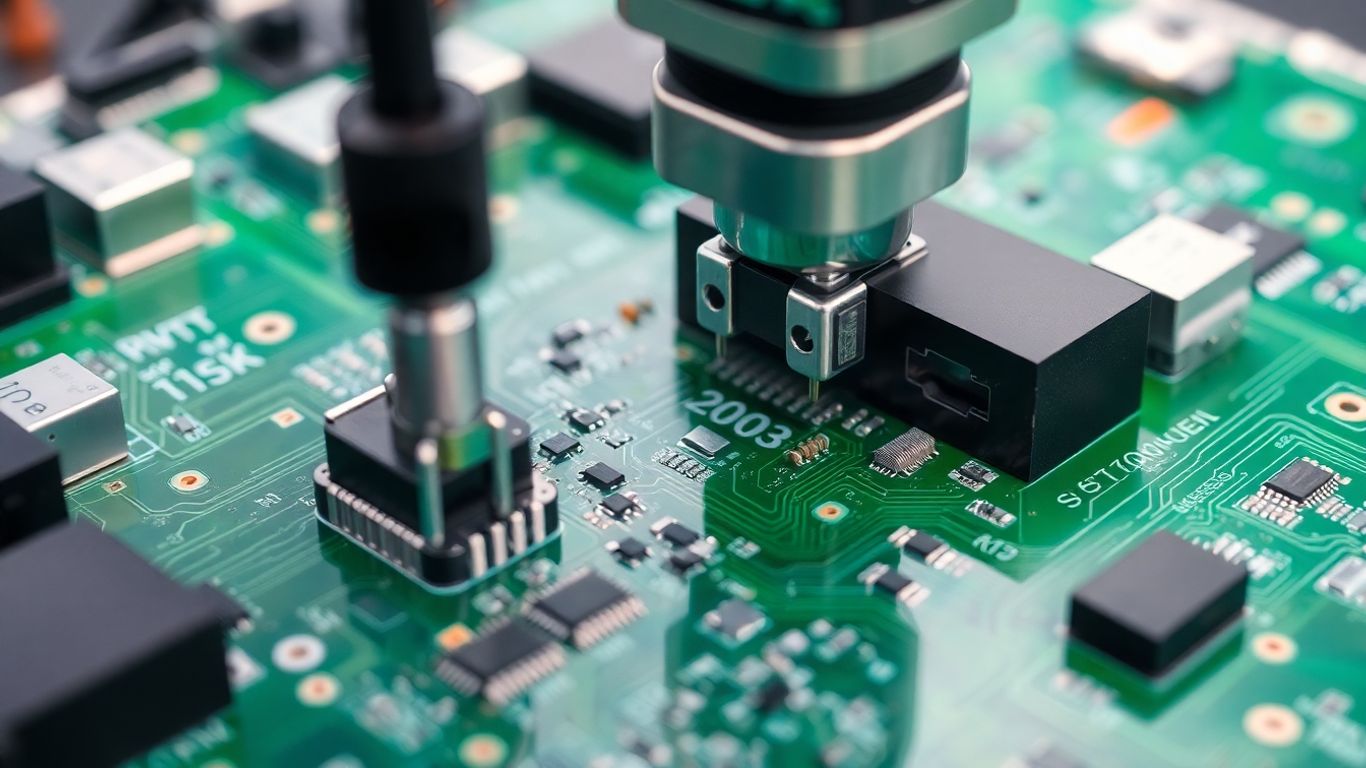 SMT assembly on a PCB