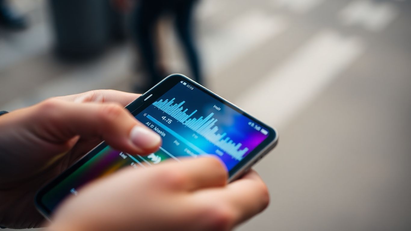 AI music app on a smartphone screen