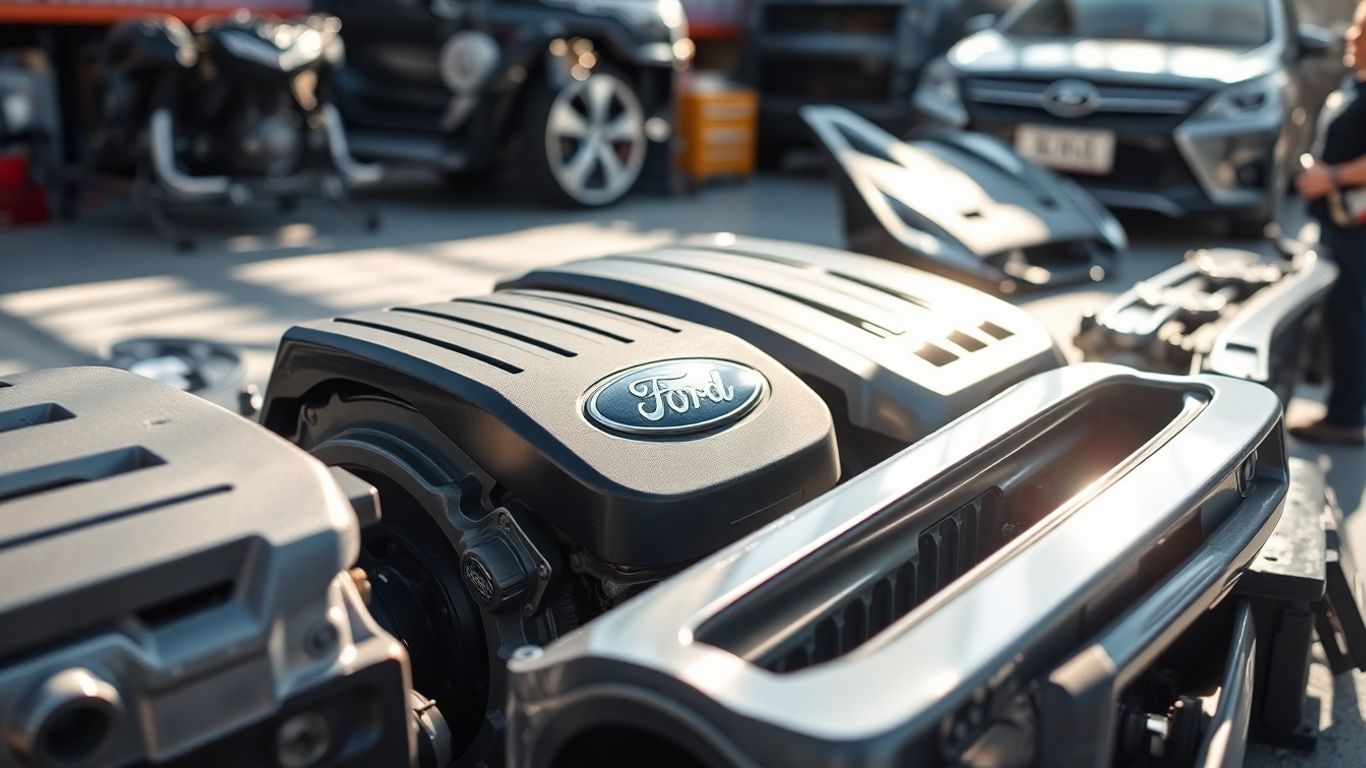 Collection of new Ford car parts