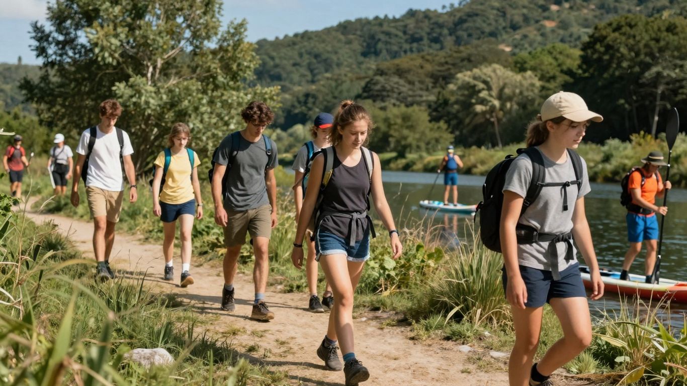 Studenci AWF Kraków na zajęciach turystycznych i rekreacyjnych.