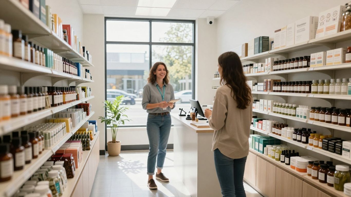 Dispensary interior in Renton, Washington.