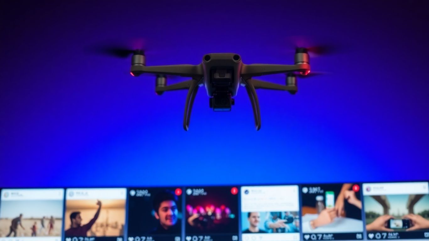 Drone and social media feed