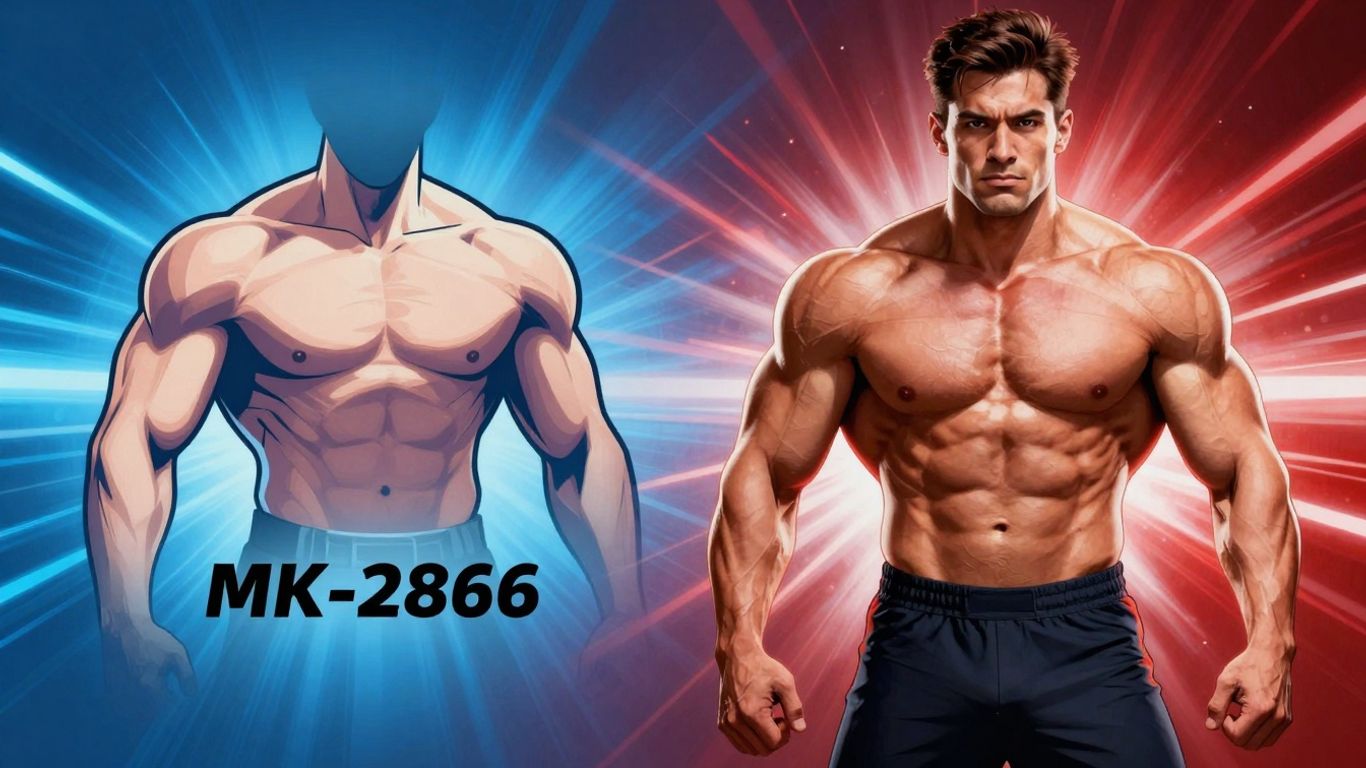MK-2866 and RAD-140 comparison with muscular physique.