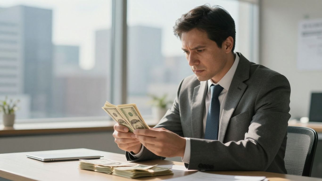 Real estate broker with money and city background.