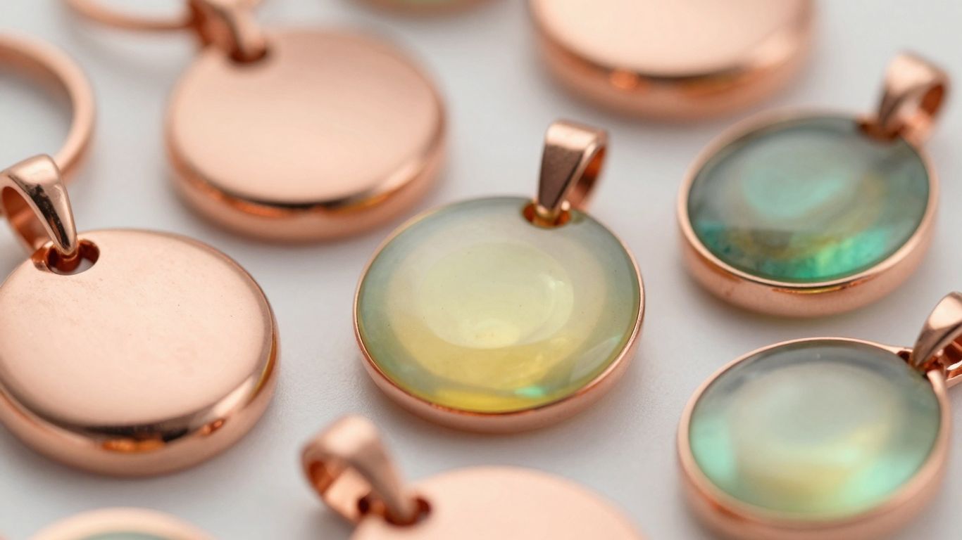 Bijoux en or rose et or vert