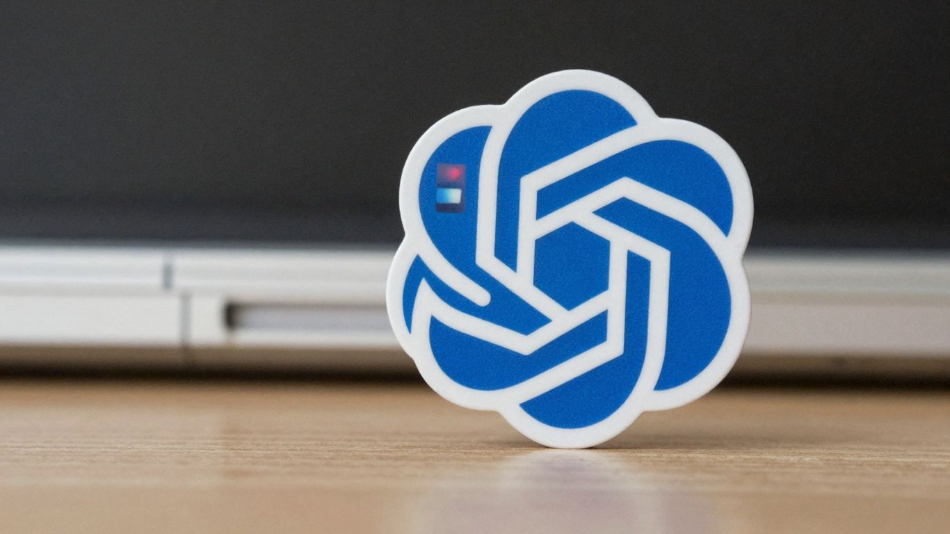 ChatGPT logo on a modern background.