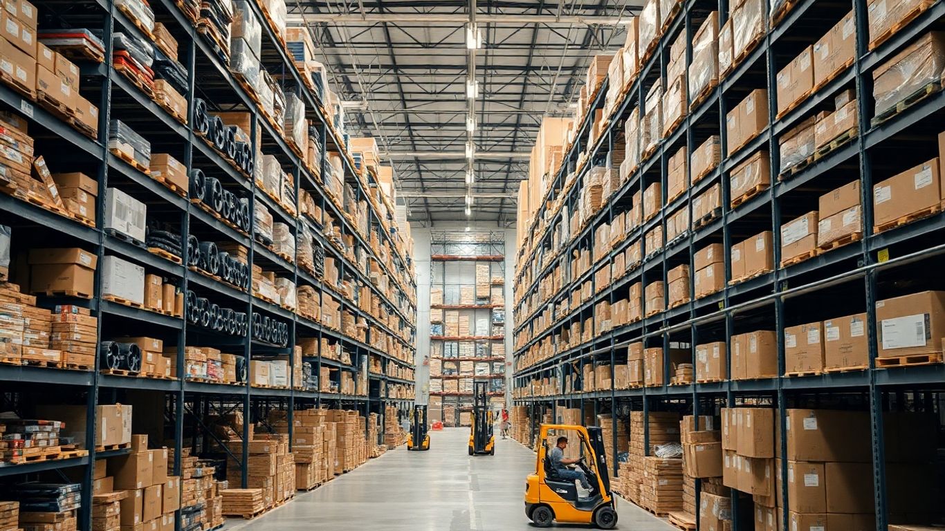 Warehouse full of auto parts