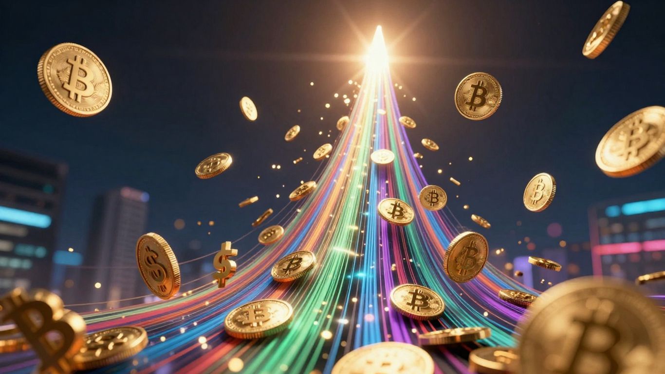 Cryptocurrency bull run chart visual