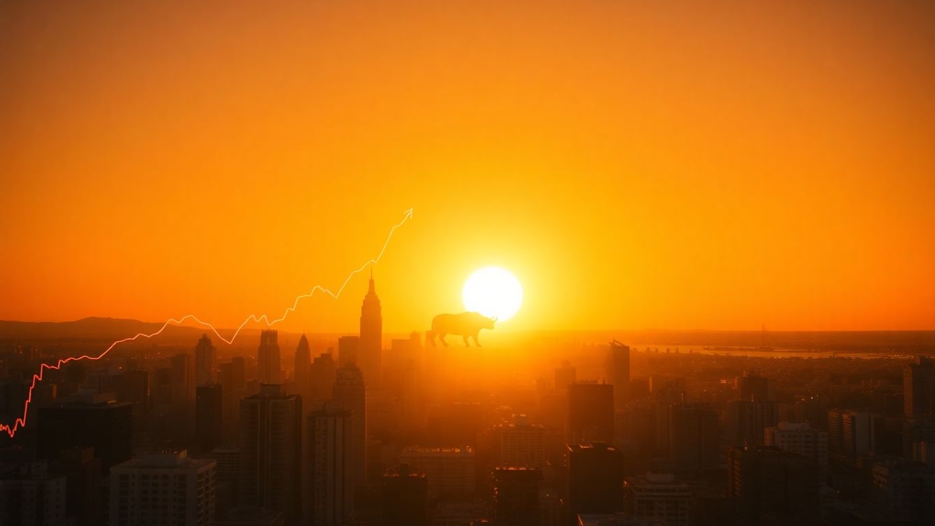 Crescimento do mercado de ações com juros em queda.