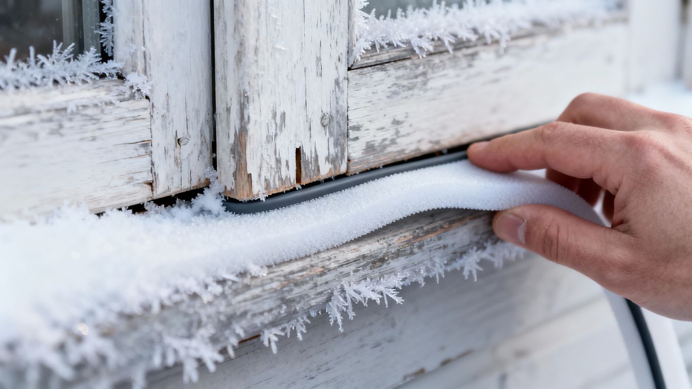 Sealing a door for winter weather