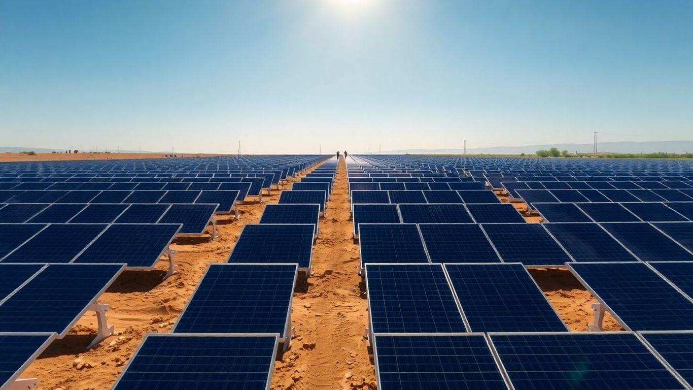 Panneaux solaires en Espagne sous le soleil éclatant.