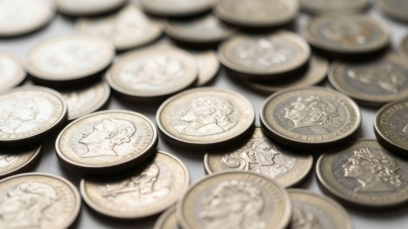 Pile of uncirculated coins