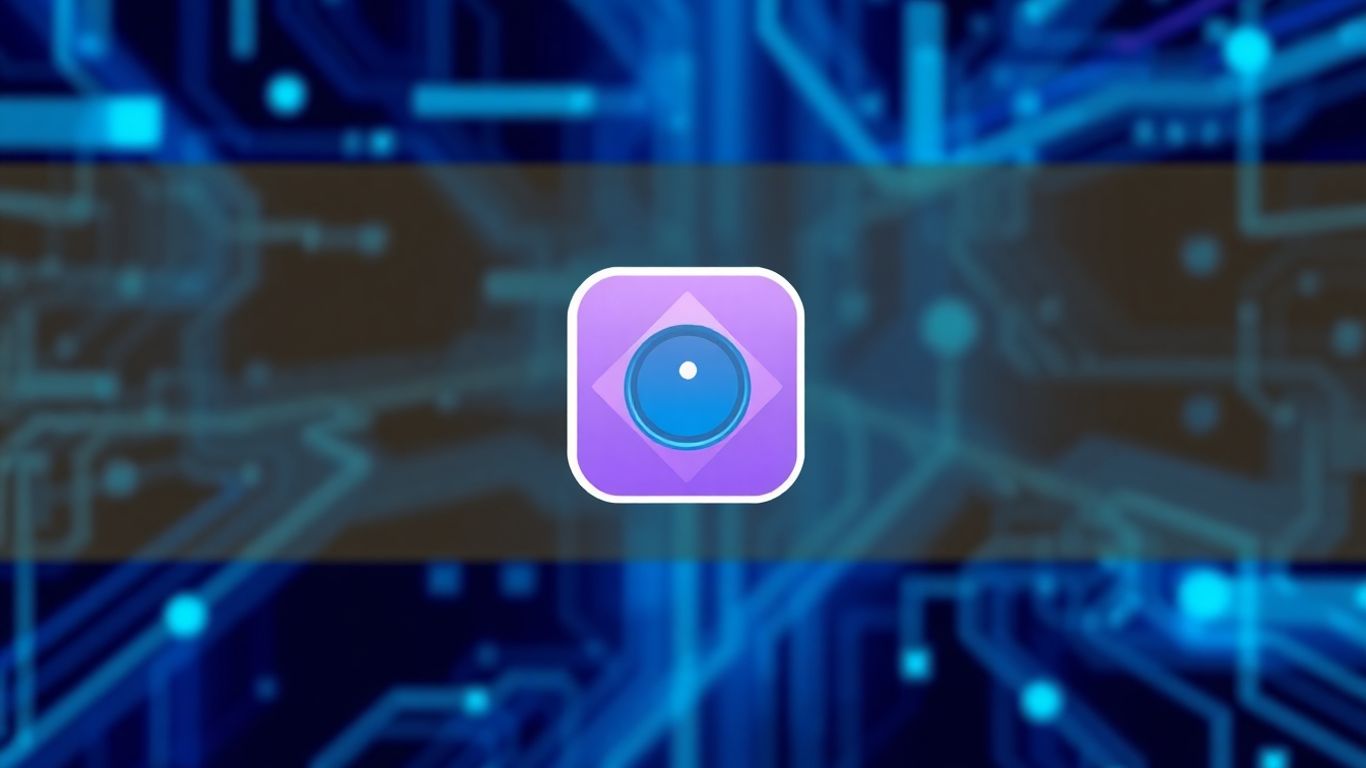 CapCut logo with digital background