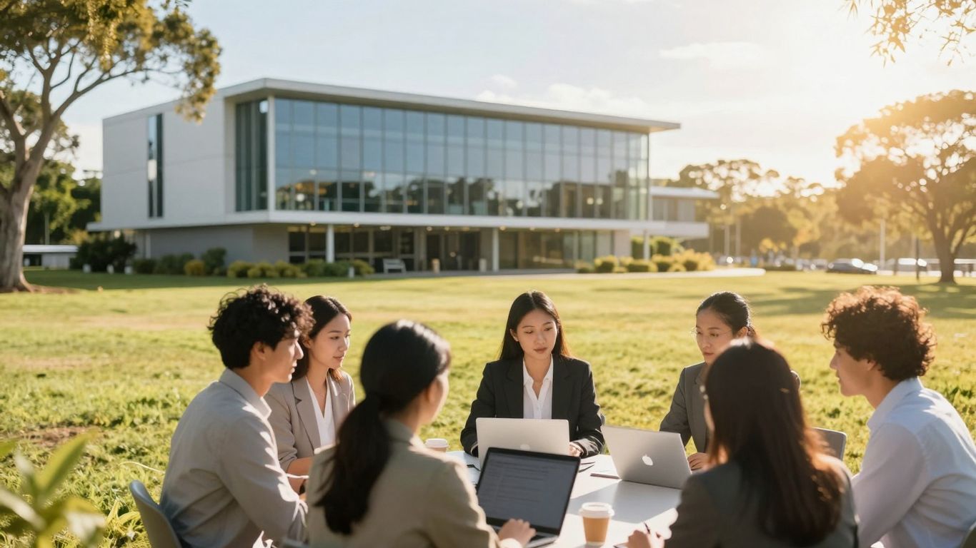 Queensland business owners celebrating funding success.