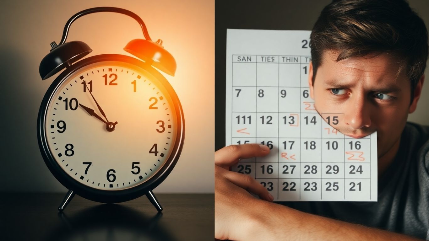 Horloge et personne fatiguée