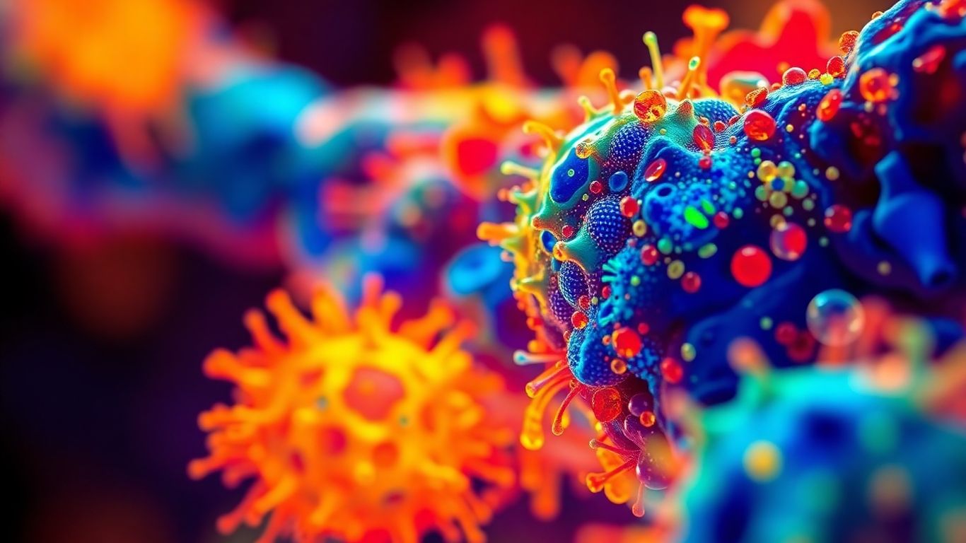 Microscopic view of cells undergoing repair and regeneration.