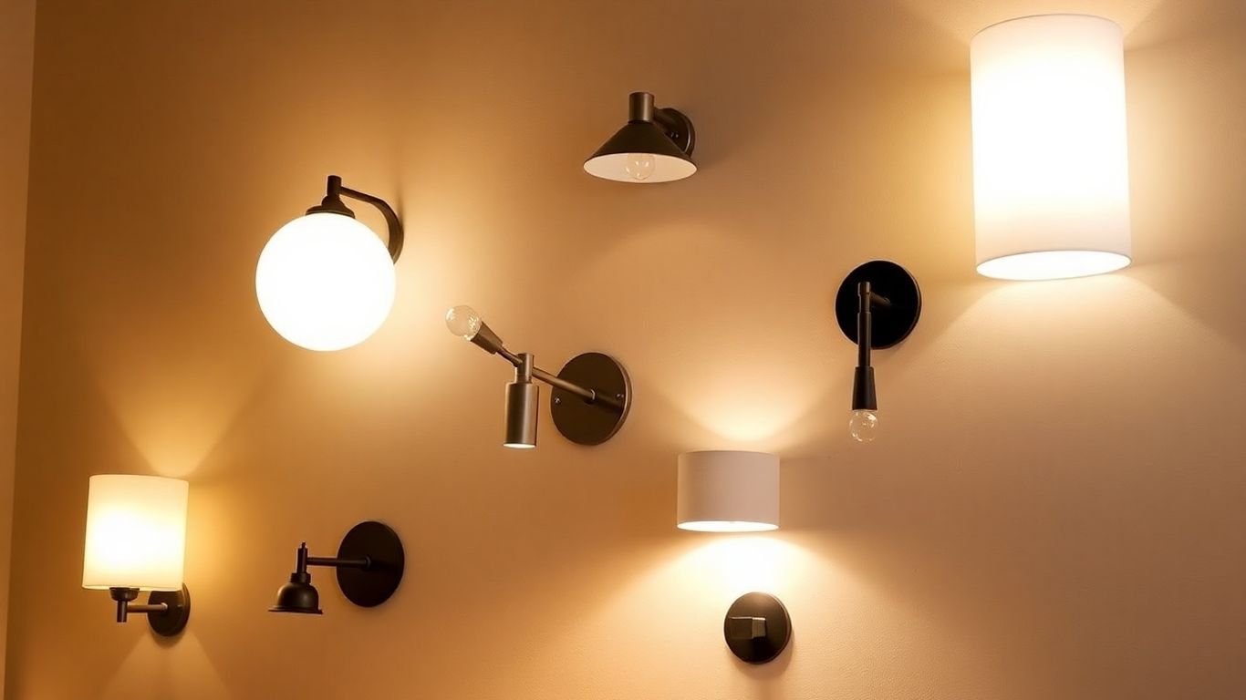 Dunelm wall lights illuminating a room