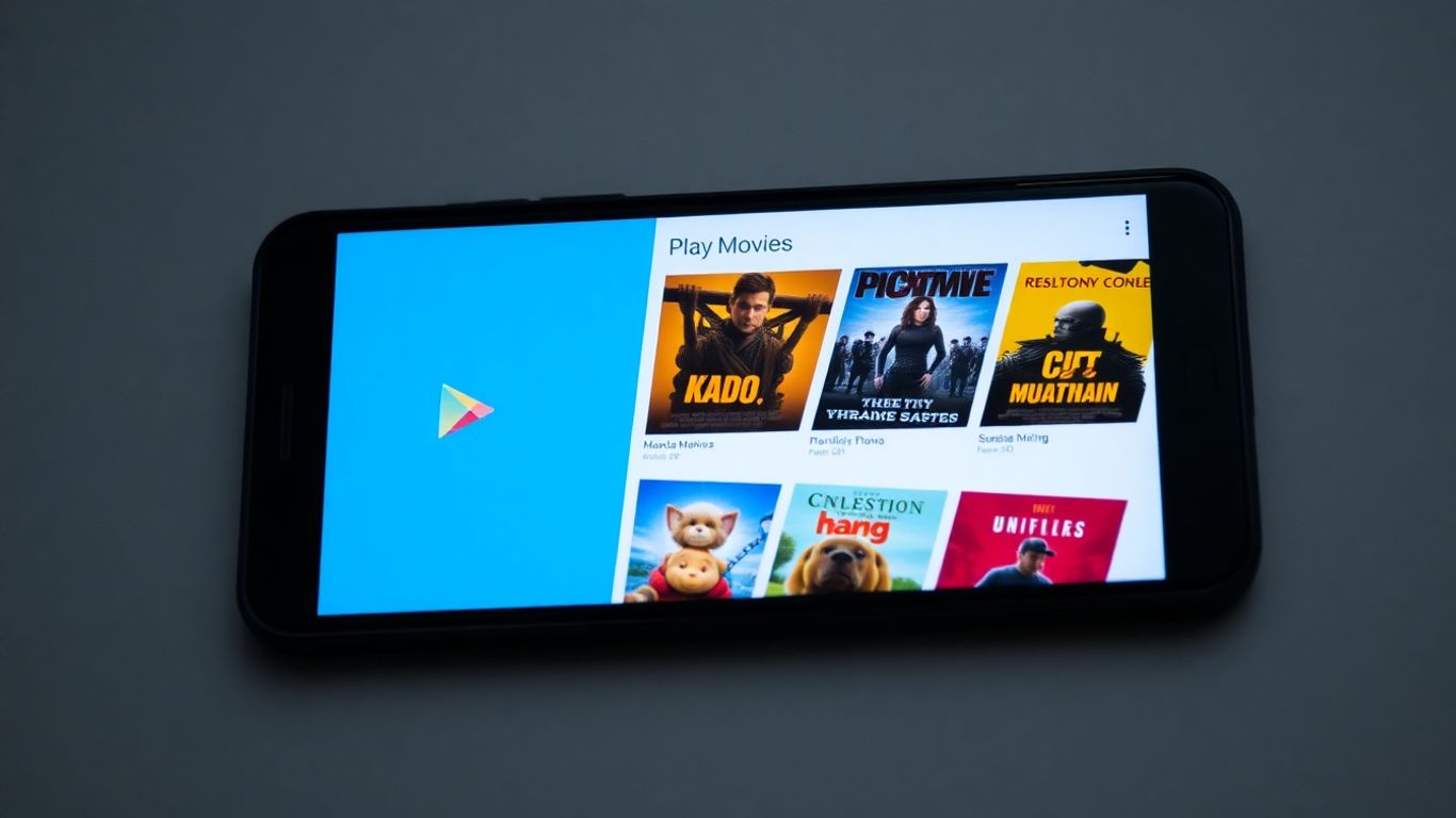 Google Movies watchlist on a smartphone screen.