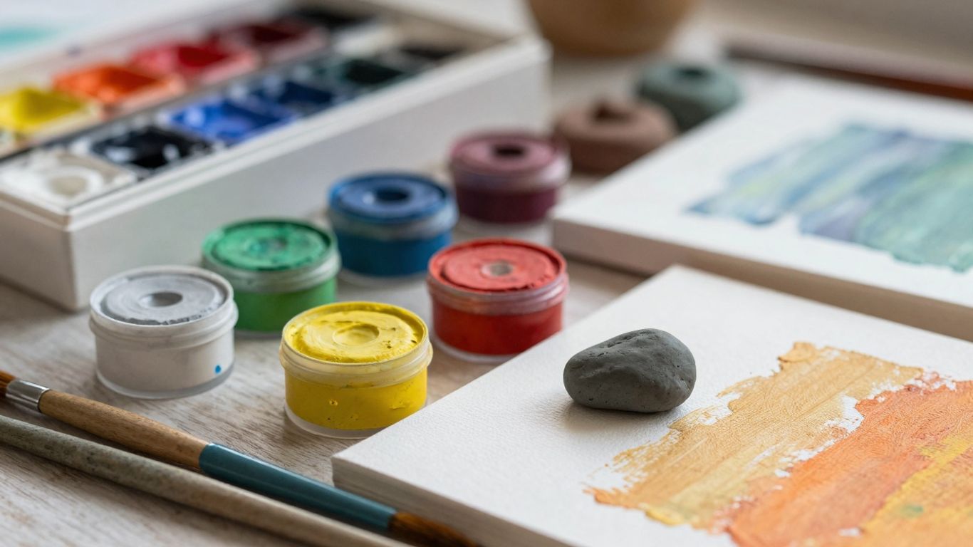 Art supplies for creative classes in DFW.