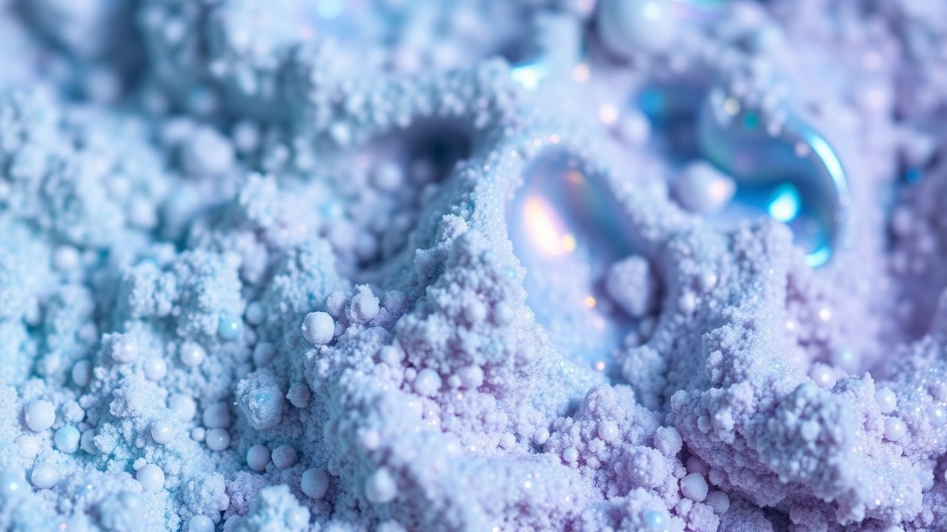 Shimmering pearl pigments with iridescent colors.