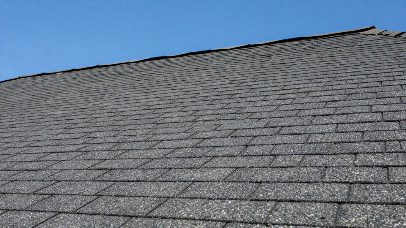 Close-up of a durable asphalt shingle roof.