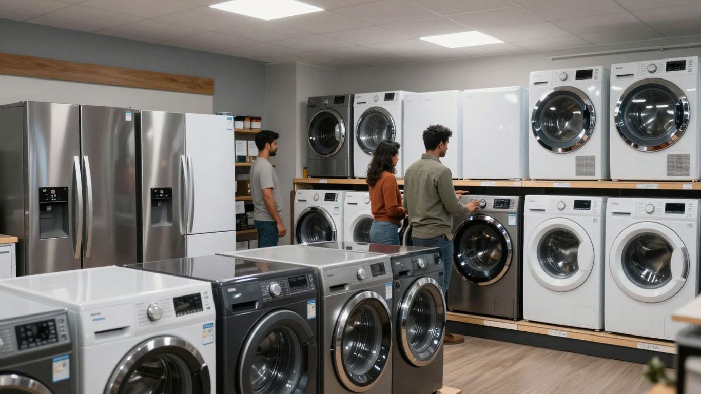 Midland Appliance Winnipeg showroom with various home appliances.