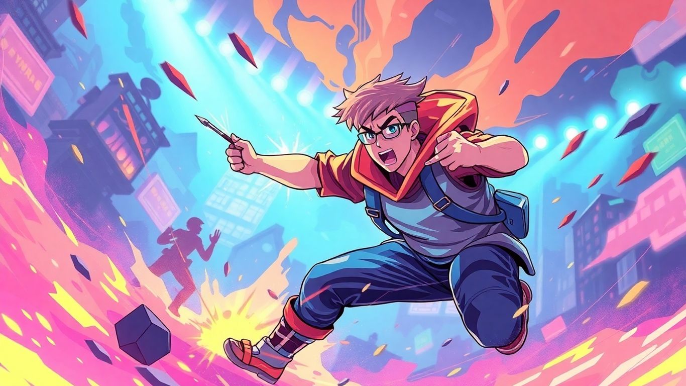 Exciting single-player game challenges with vibrant colors.