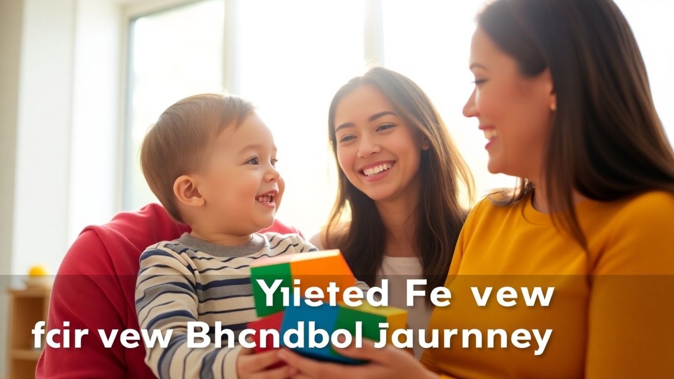 Parent and child smiling, ready for kindergarten.