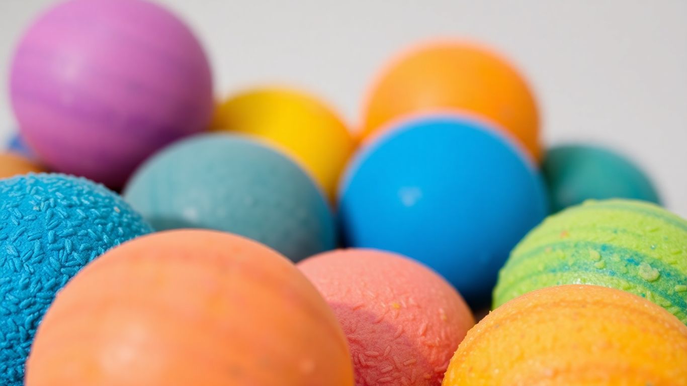 Colorful textured sensory balls for stress relief.
