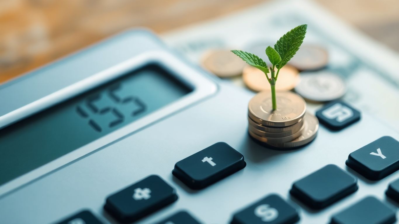 ROI formula calculation with money and growth.