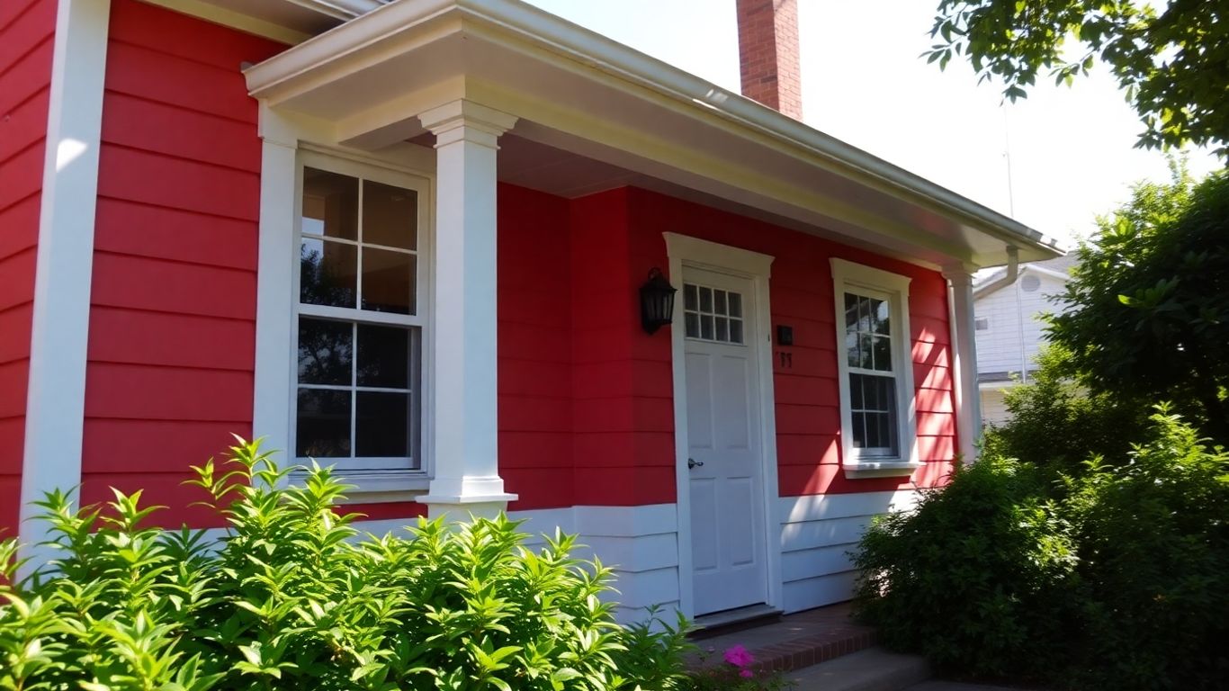 Beautifully painted house exterior with vibrant colors and clean trim.