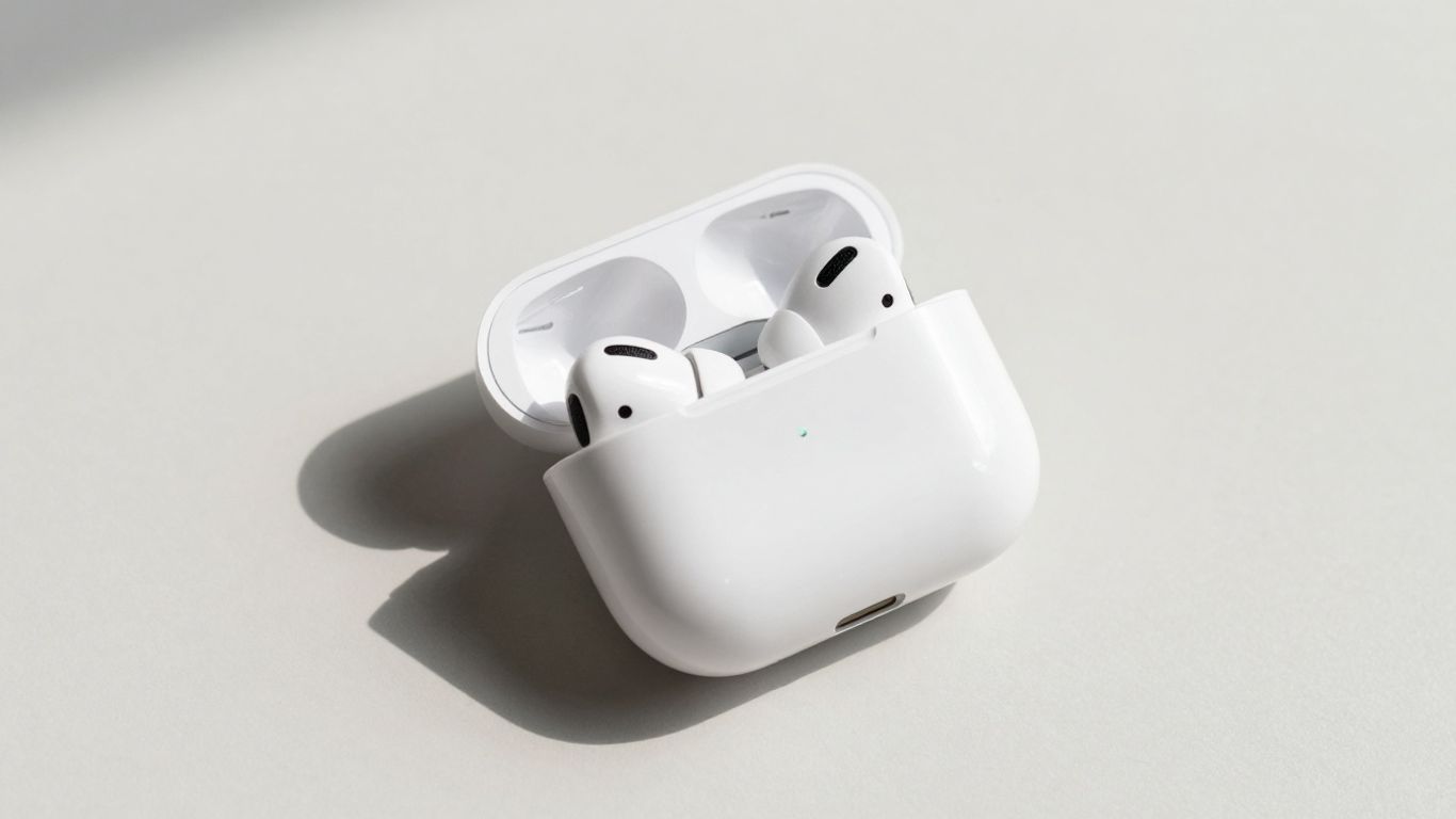 Apple AirPods Pro with USB-C case on a clean surface.