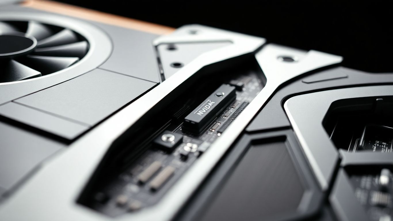 Nvidia GPU hardware with intricate circuitry.