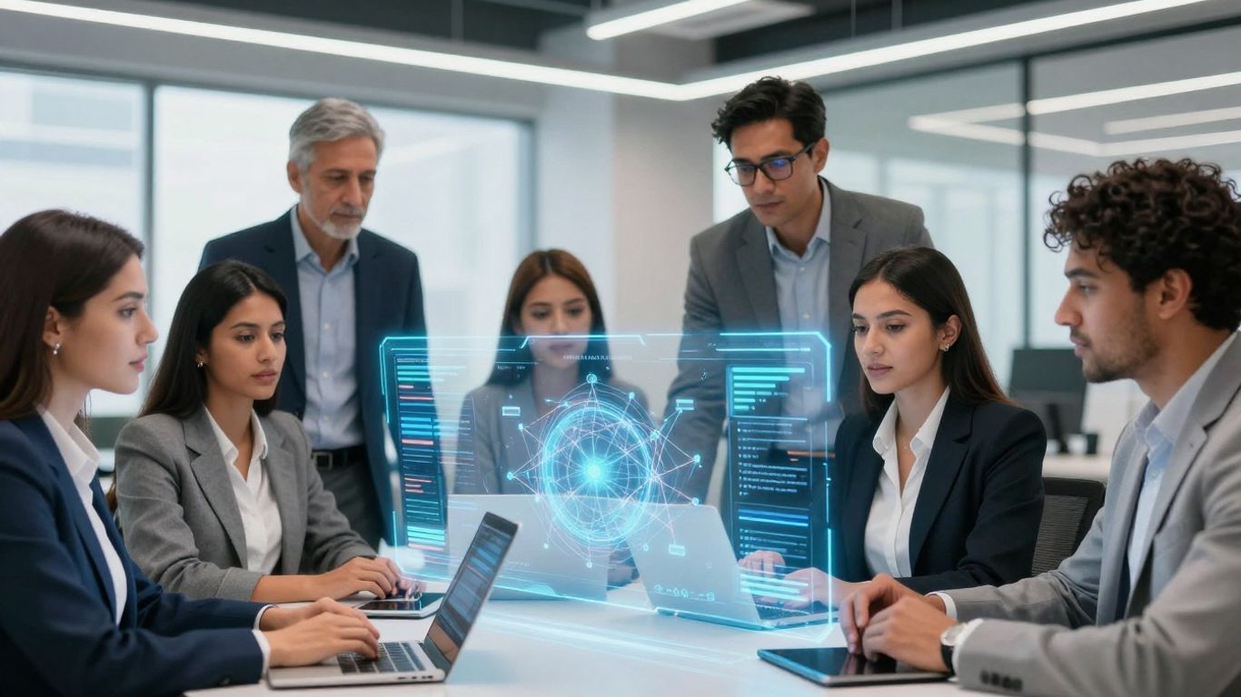 Profesionales hispanos trabajando en tecnología en Las Vegas.