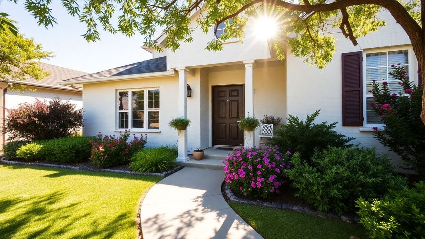 Restored home exterior with landscaping in Tolar, TX.