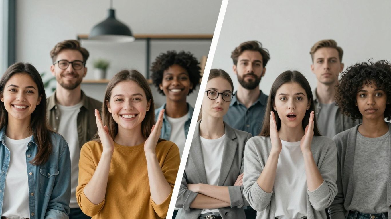 Visual comparison of customer satisfaction tiers