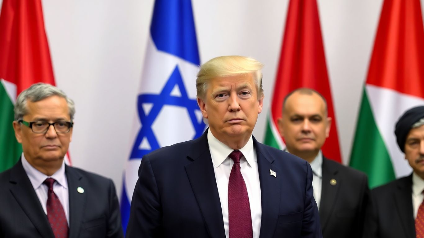 Donald Trump lors d’une conférence sur la paix Israélo-Palestinienne