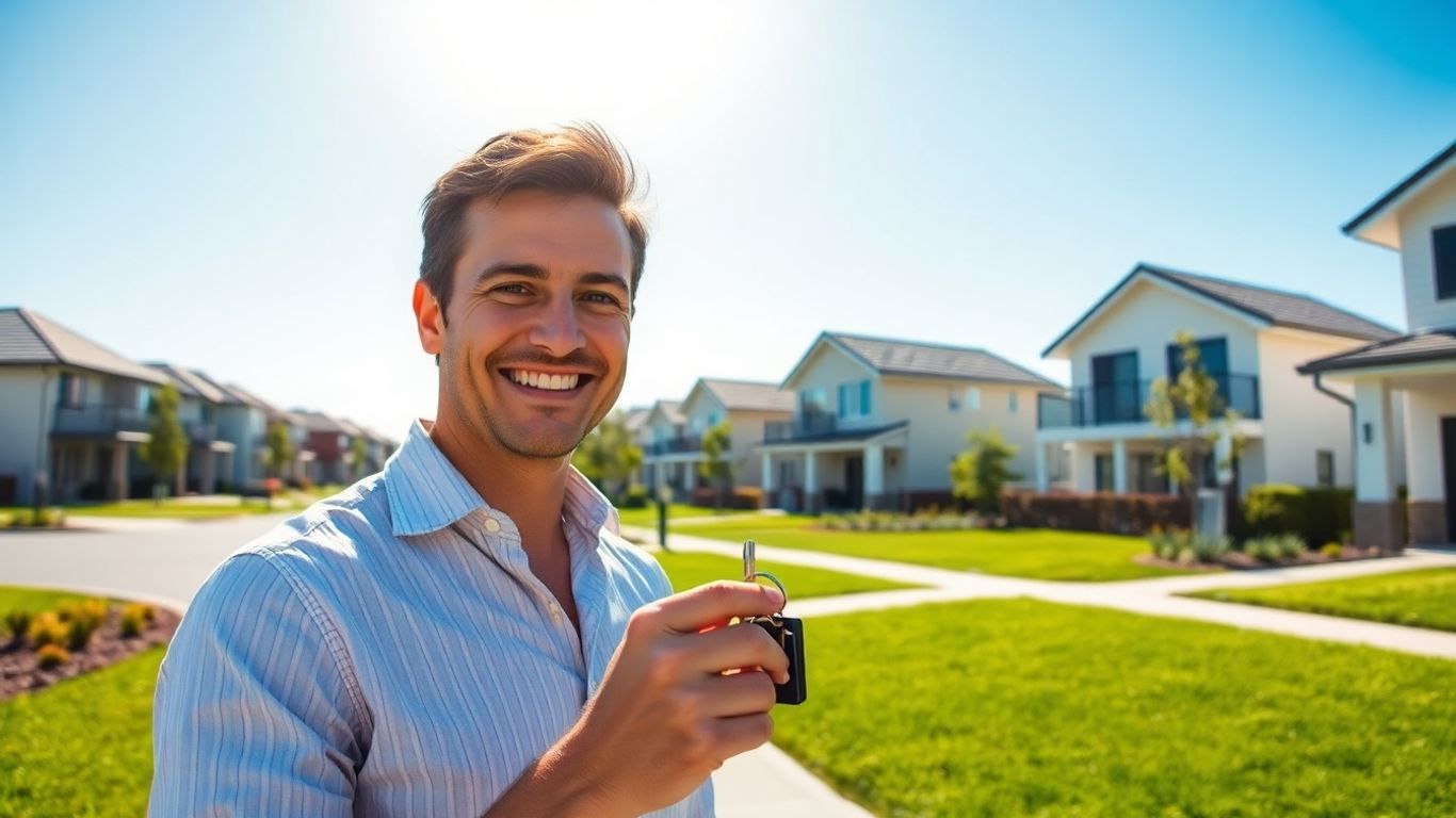 Australian houses and keys, investment opportunity.