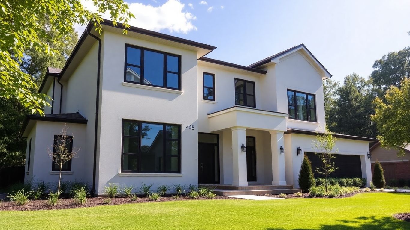 Modern Chastain Park house exterior construction